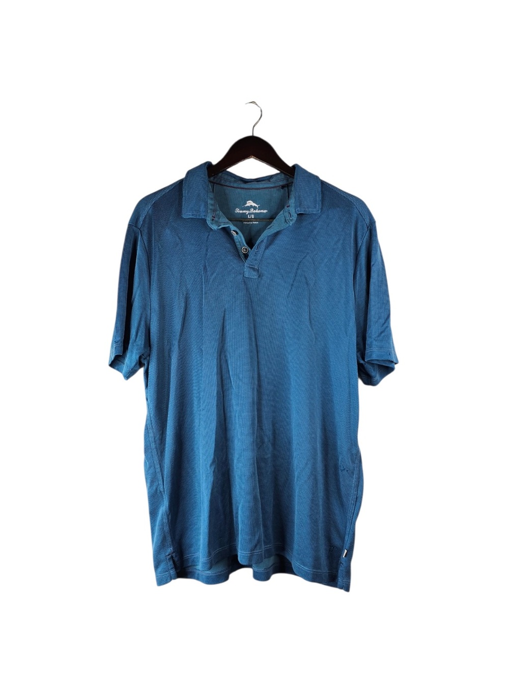 Tommy Bahama Mens Large Blue Short Sleeve Knit Golf Polo Shirt
